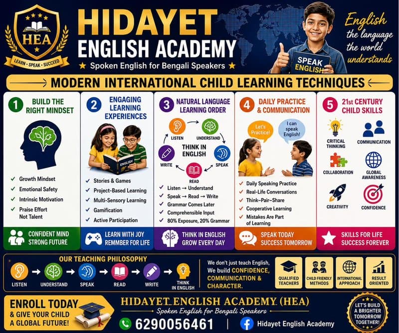 Hidayet English Academy's teaching approach — modern international child learning techniques